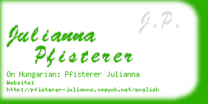 julianna pfisterer business card